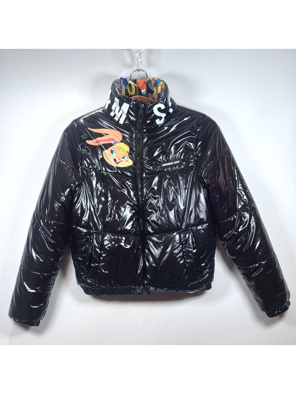 Members Only X Space Jam High Shine Puffer Jacket - M